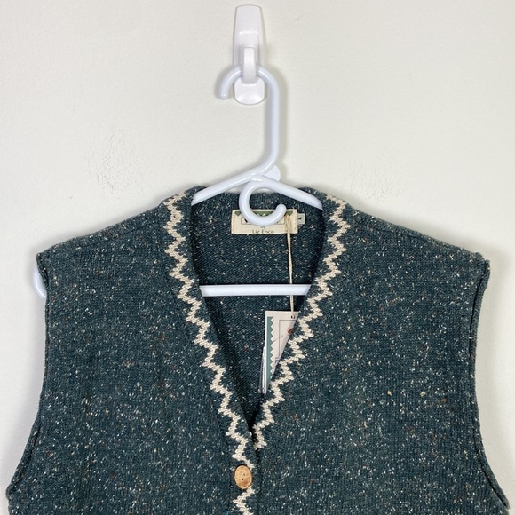 NWT Sage Creek Womens Large Knit Button Up Vintage Retro Vest Moose Outdoors 90s - Picture 4 of 9